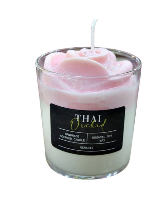 Aromatisches Soja Kerze Rose Thai Orchid Glas Groß Φ8,5 X 8,9 Cm