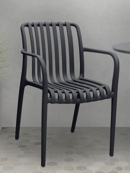 Gartenstühle Polypropylen Schwarz 53.5x58x80cm