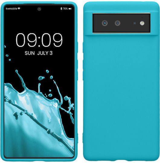 KWmobile Umschlag Rückseite Silikon Hellblau (Google Pixel 6)