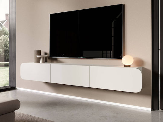 Шкаф за телевизор Дървен Rene 3d Бежов Д240xШ36xВ34см