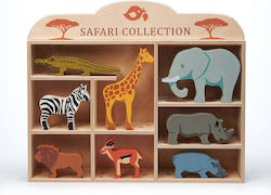Tender Leaf 8-Wooden Jungle Animal Miniatur-Spaßspielzeug Regal