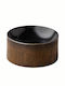 Stoneware Black Satin Serving Platter 16.4x7.5cm 500ml Raw