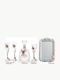 Zivas Set Naș Inox / Cristal Argintiu 3buc