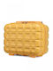 Miss Lulu Lightweight Hard Shell Abs Vanity Case Yellow 24.5 Cm 30.5 Cm 15 Cm