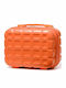 Miss Lulu Lightweight Hard Shell Abs Vanity Case Orange 24.5 Cm 30.5 Cm 15 Cm