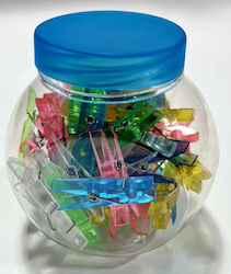 Plastic Clothespins T30036 Chrome 40 Pieces Jar
