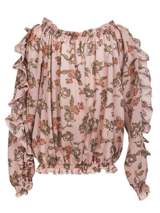 M&B Kid's Fashion Bluză pentru copii Cu mânecă lungă Roz