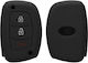 Car Key Case Hyundai Kia 3 Buttons Keyless Go Silicone Black 41620.01