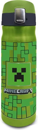 Hasbro Неръждаема Стомана Детска Бутилка За Вода Minecraft Зелена 410ml