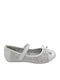 Meridian Shoes Παιδικές Μπαλαρίνες mit Bügel- und Schleifenverschluss Synthetisches Leder Weiß
