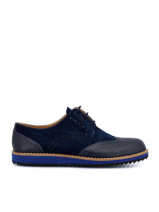 Papistas Kids Girls Moccasins with Laces Blue