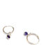 Amalfi Accessories Kids Earrings with Stones from Silver Purple