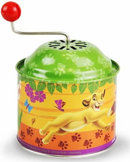 Lion King Metal Music Box Round 10.5 x 7.5 Cm