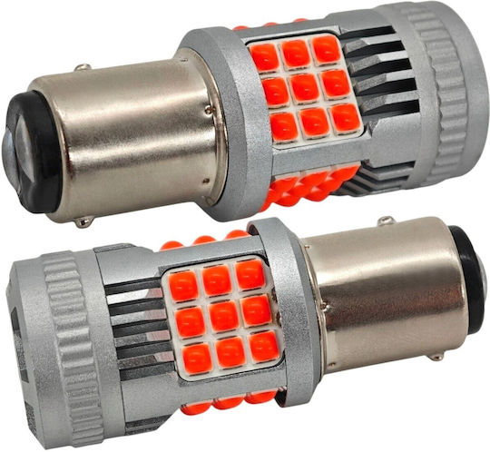 Lampa Auto P21/5W Canbus LED Roșie 12-24V