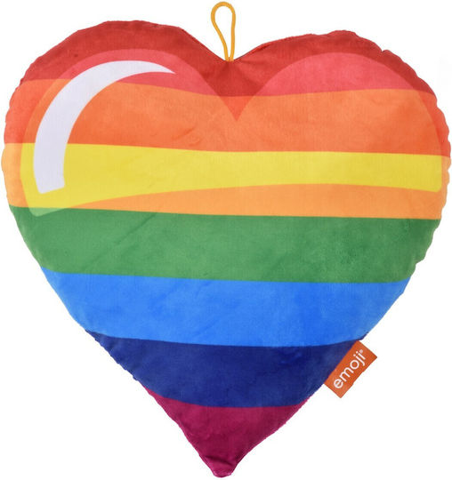 Pillow-Photo Frame Emoji Coloured Heart 30x30cm