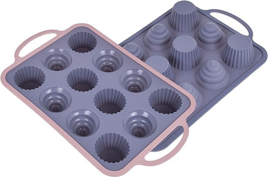 Brunbeste Silicone Cupcakes & Muffins 12 Cups Baking Pan