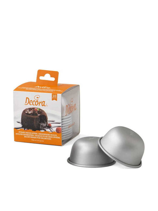 Decora Formă de Patiserie pentru Chec Rotund din Aluminiu 8x8x3.5buc 10buc