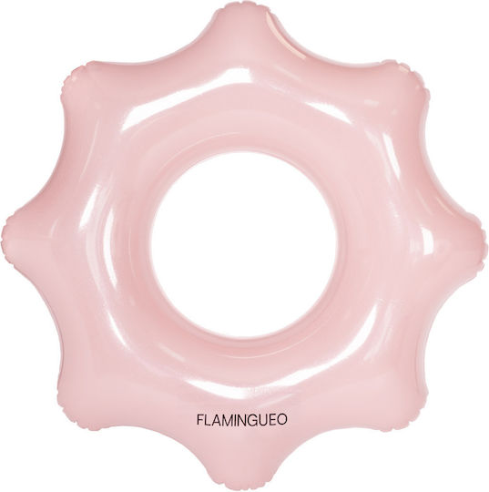 Flamingueo Φουσκωτή Σαμπρέλα Θαλάσσης Donut Ροζ με Glitter 110x110cm