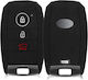 Car Key Case Kia 3 Buttons Silicone Black 43662.01