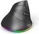 D8 Cu fir & Wireless Ergonomic Bluetooth Vertical Mouse Negru