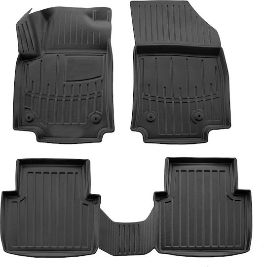 Umbrella Set Covorașe Față și Spate 2buc din Furtun pentru Opel Crossland X 2017 Negre