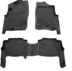 Umbrella Σετ Μπροστινά και Πίσω 2τμχ για Nissan Navara 2005-2010 Μαύρα