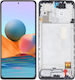Οθόνη με Μηχανισμό Αφής και Πλαίσιο για Xiaomi Redmi Note 10 Pro 4G (Μαύρο)