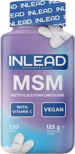 Inlead Nutrition MSM + Vitamin C 2000mg Supplement For Healthy Skin 120 Tablets