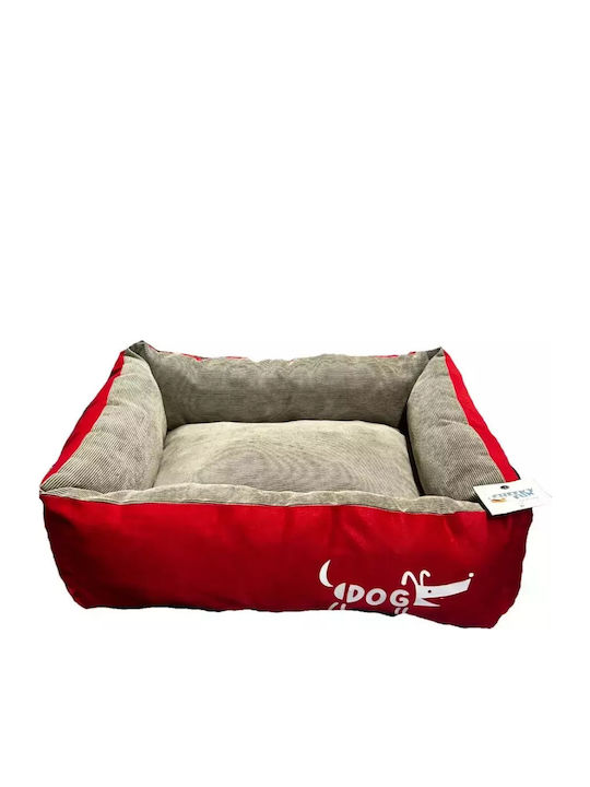 Woofmoda Καναπές Κρεβάτι Σκύλου Κόκκινος 45x55εκ.