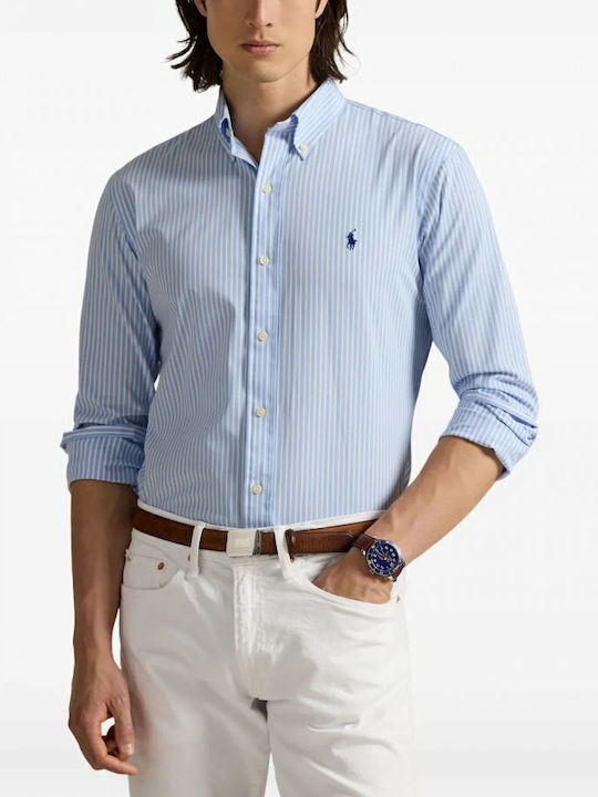 Ralph Lauren Μακρυμάνικo Πουκάμισο Ριγέ Μπλε