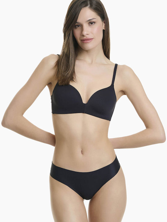 Βαμβακερά Women's Slip 2Pack Seamless Black
