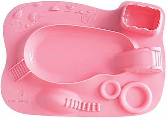 Marcus & Marcus Baby Food Plate made of Silicone Pink