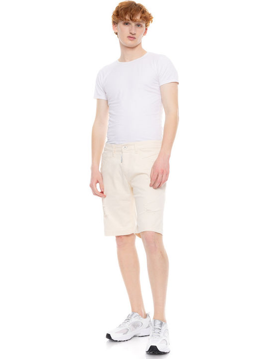 Cover Jeans Herrenshorts Jeans Beige