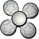 4 Silber Sterne Fidget Spinner