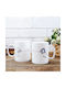 Set of White Mugs "I Love You" Suitable Valentine's Day Gift