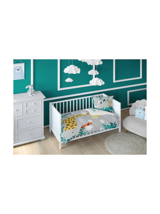 Detexpol Set Copertă de Pătuț cu Față de Pernă Verde 100x135cm.