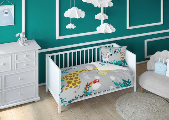 Detexpol Baby Duvet Cover Set With Pillowcase Green 100x135cm