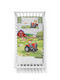 Detexpol Сет Бебешка Долен Калъф с Калъфка за Възглавница Farm Red 100x135см.