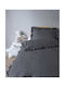 Detexpol Baby Bettbezug Set mit Kissenbezug Dark Gray Graphite 100x135cm.