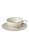 Augusta Natural Black Φλυτζανι Τσαγιου & Πιατακι 0.20l Λευκο Stoneware Costa Nova