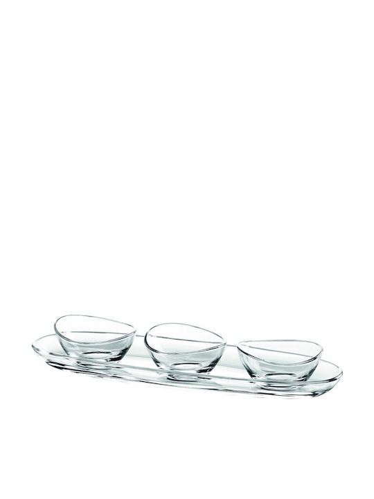 Set Suport Sticlă 41x11.5 3 Boluri 10cm Serie Papaya Vidivi Vdv.68096m
