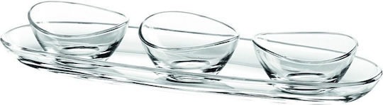 Vidivi Glas Ordnungshüter 3 Schlitze mit Basis Transparent Ø10xH10cm W11.5xL41xH10cm 1Stück