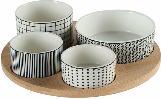 Country Casa Keramik Ordnungshüter 4 Schlitze mit Basis Weiß Ø22xH11cm W22xL11xH11cm 1Stück