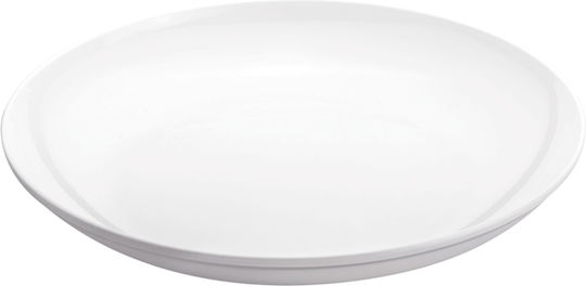 B331 White Round Deep Serving Platter with Melamine 40.6x5.8cm