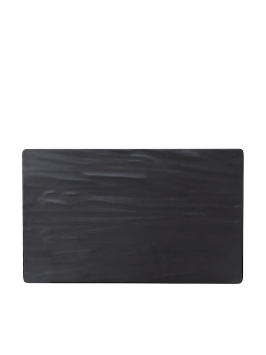 D297 Platou de Servire Rectangular din Lemn Negru 53x32.5x0.7cm