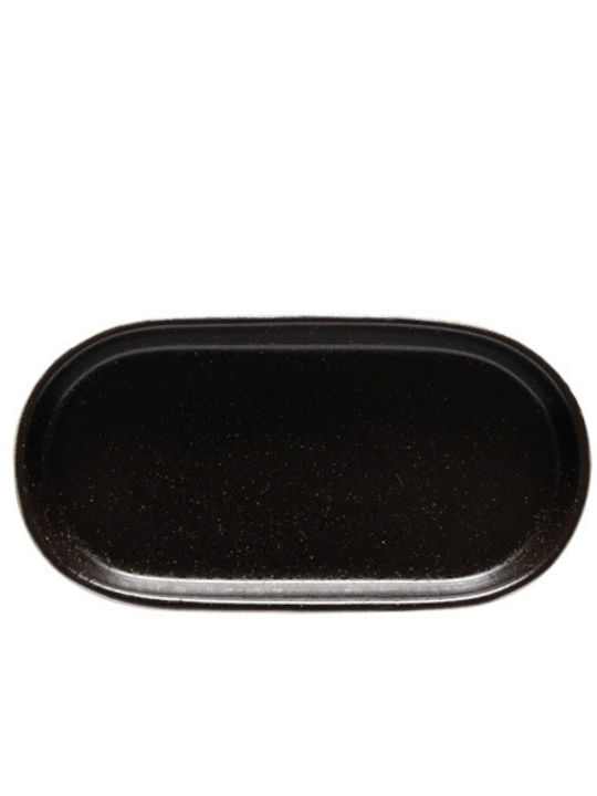 Notos Πιατελα Οβαλ 36.5x 20.5 H3.1 Cm Μαυρη Stoneware Costa Nova