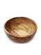 Wooden Art Deep Salad Bowl with Oak Wood 28cm