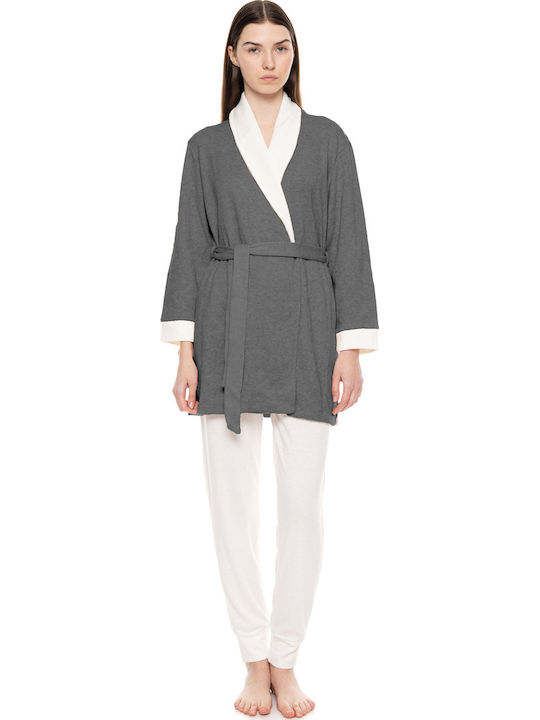 Pink Label Pentru Femei Halat Grey