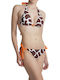 Set Bikini Τριγωνάκι & Brazil Animal Print Καφέ