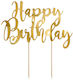 PartyDeco Happy Birthday Διακοσμητικό για Τούρτα 50τμχ